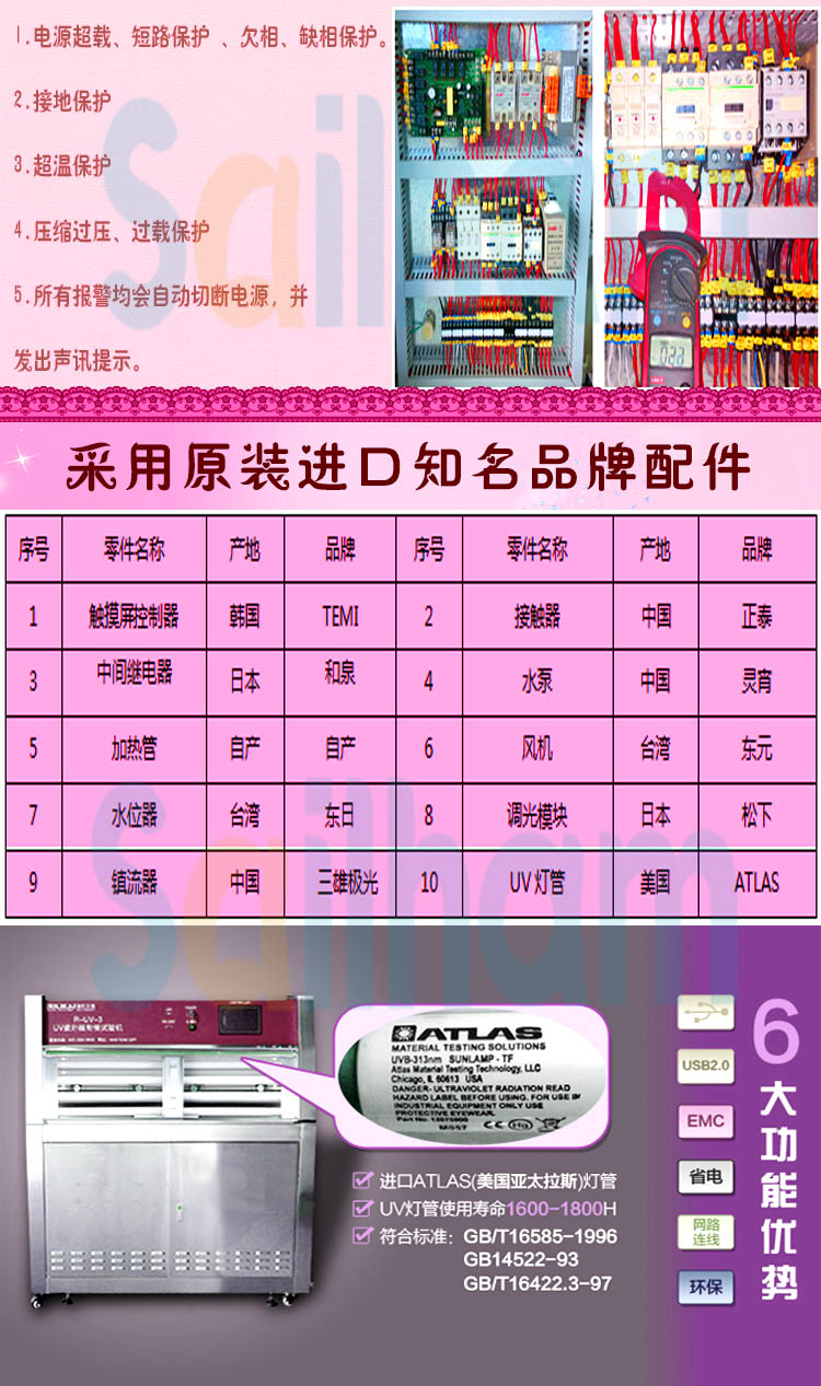 紫外線老化向日葵污APP下载配件清單表